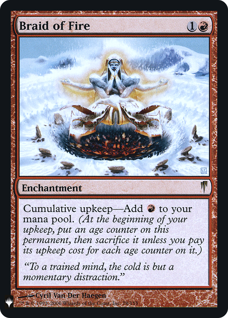 Braid of Fire (LIST-078) [Mystery Booster] The List Foil MTG Single Wizards of the Coast