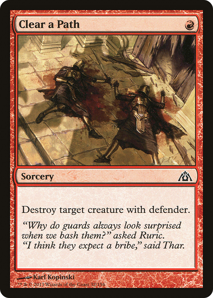 Clear a Path (DGM-032) [Dragon's Maze] Foil MTG Single Wizards of the Coast