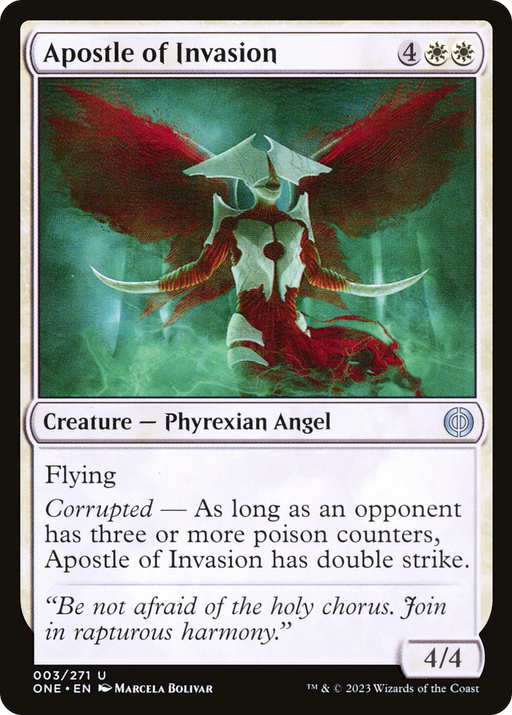 Apostle of Invasion (ONE-003) [Phyrexia: All Will Be One] MTG Single Wizards of the Coast