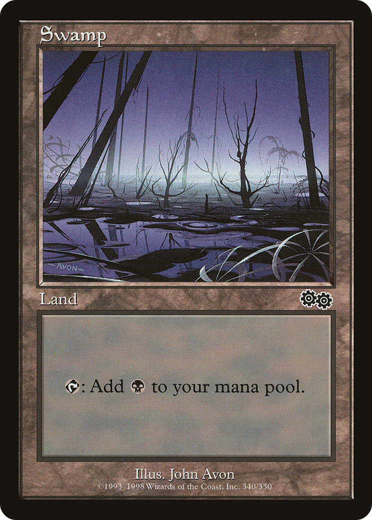 Swamp (340) (USG-340) [Urza's Saga] MTG Single Wizards of the Coast