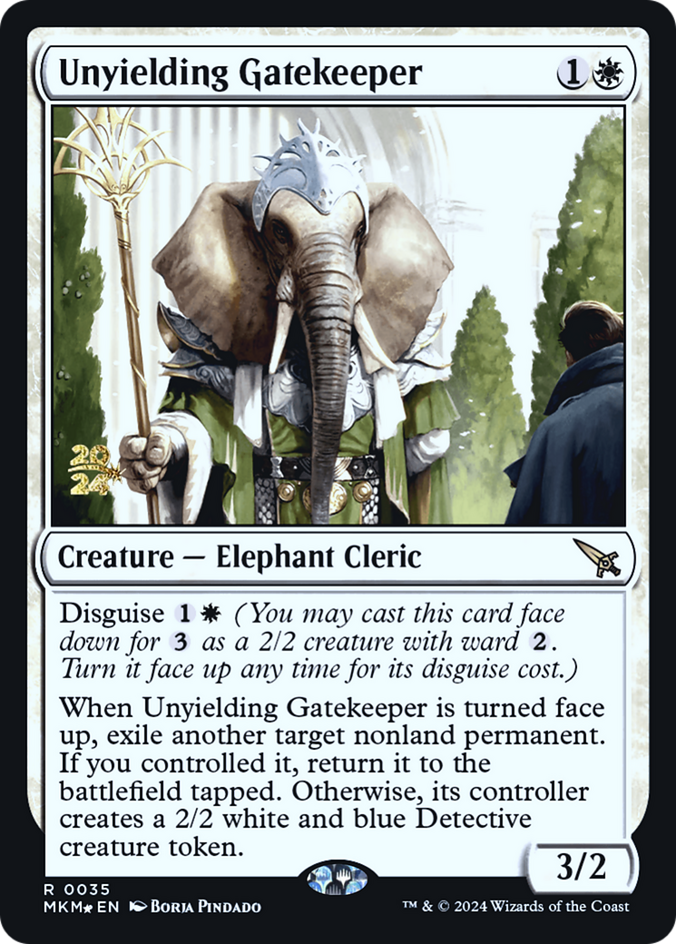 Unyielding Gatekeeper (PRE-035) [Murders at Karlov Manor Promos] Foil MTG Single Wizards of the Coast