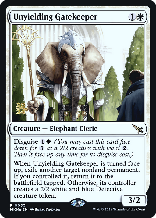 Unyielding Gatekeeper (PRE-035) [Murders at Karlov Manor Promos] Foil MTG Single Wizards of the Coast