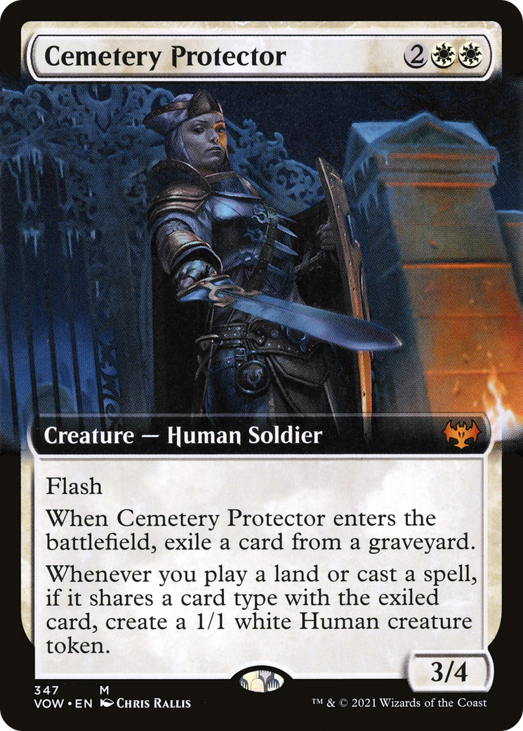 Cemetery Protector (VOW-347) [Innistrad: Crimson Vow] (Extended Art) Foil MTG Single Wizards of the Coast
