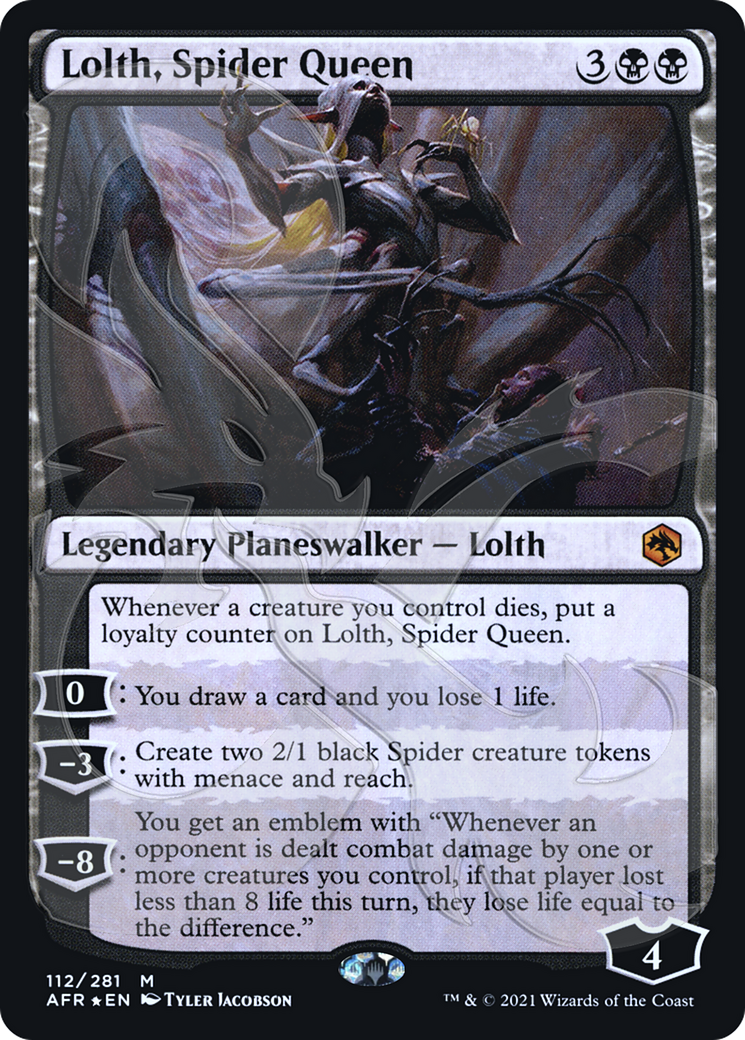 Lolth, Spider Queen (AFR&-112) [Adventures in the Forgotten Realms Promos] Foil MTG Single Wizards of the Coast