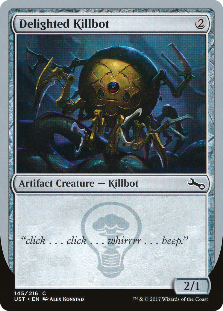 Delighted Killbot (UST-145) [Unstable] Foil MTG Single Wizards of the Coast