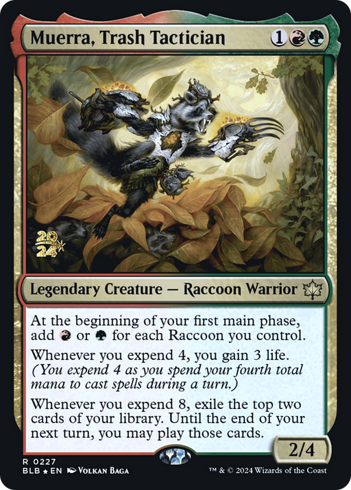 Muerra, Trash Tactician (PRE-227) [Bloomburrow Promos] Foil MTG Single Wizards of the Coast