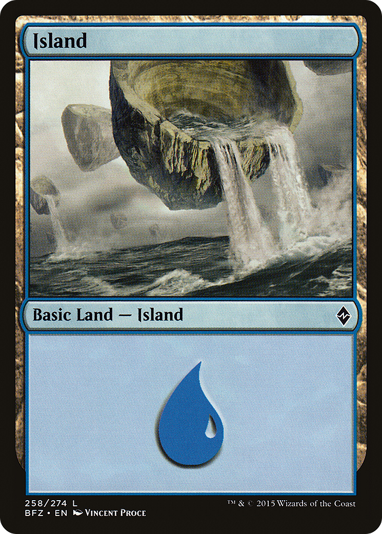 Island (BFZ-258A) [Battle for Zendikar] MTG Single Wizards of the Coast