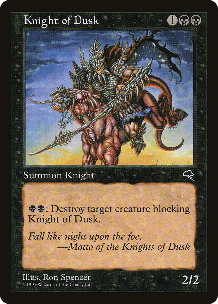 Knight of Dusk (TMP-140) [Tempest] MTG Single Wizards of the Coast