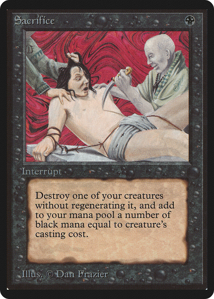 Sacrifice (LEB-125) [Oldschool] Limited Edition Beta MTG Single Wizards of the Coast