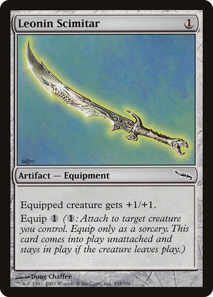 Leonin Scimitar (MRD-193) [Mirrodin] MTG Single Wizards of the Coast