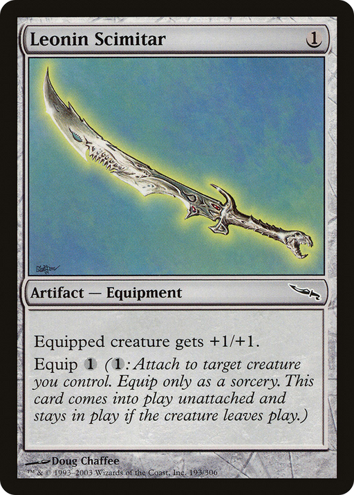 Leonin Scimitar (MRD-193) [Mirrodin] Foil MTG Single Wizards of the Coast
