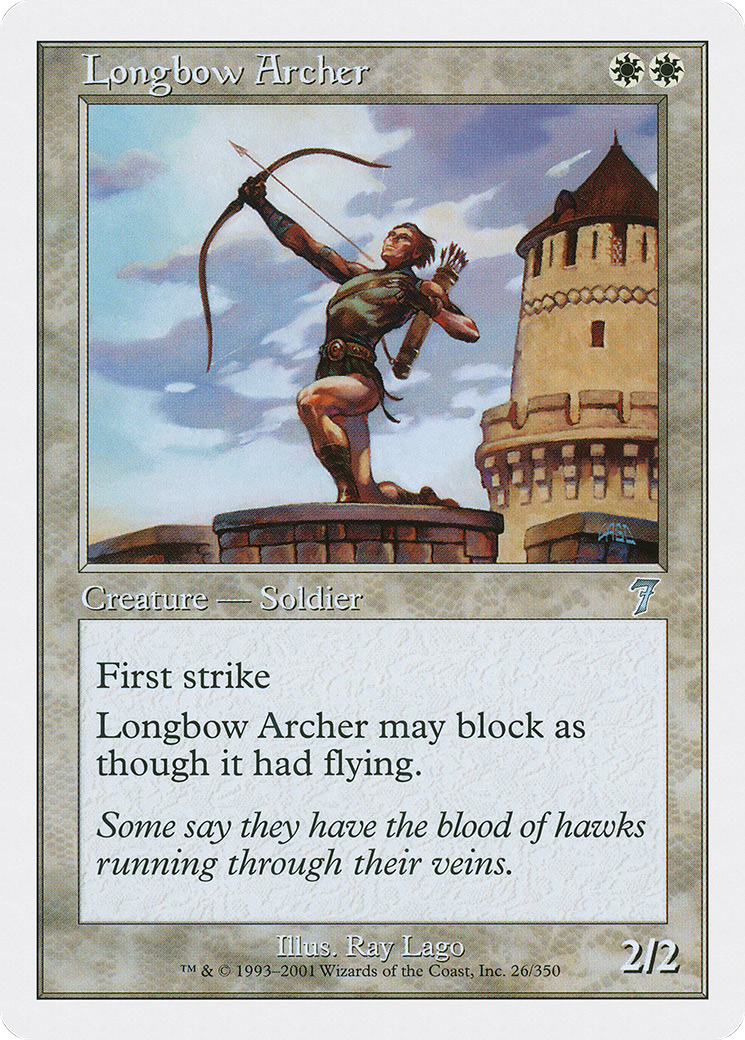 Longbow Archer (7ED-026) [7th Edition] MTG Single Wizards of the Coast