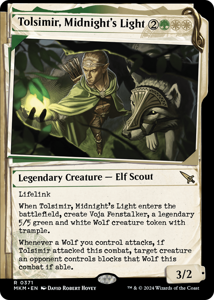 Tolsimir, Midnight's Light (MKM-371) [Murders at Karlov Manor] (Showcase) MTG Single Murders at Karlov Manor