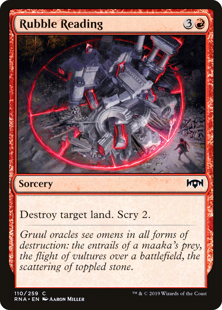 Rubble Reading (RNA-110) [Ravnica Allegiance] MTG Single Wizards of the Coast