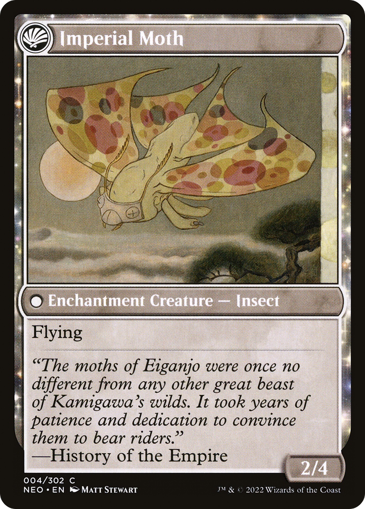 Befriending the Moths // Imperial Moth (NEO-004) [Kamigawa: Neon Dynasty] MTG Single Wizards of the Coast