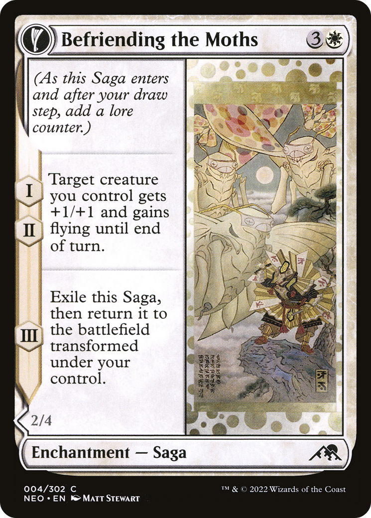 Befriending the Moths // Imperial Moth (NEO-004) [Kamigawa: Neon Dynasty] Foil MTG Single Wizards of the Coast