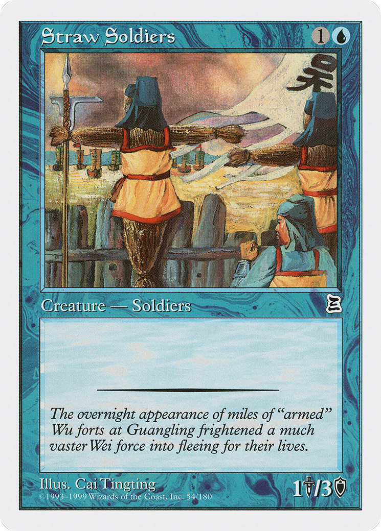Straw Soldiers (PTK-054) [Oldschool] Portal Three Kingdoms MTG Single Wizards of the Coast