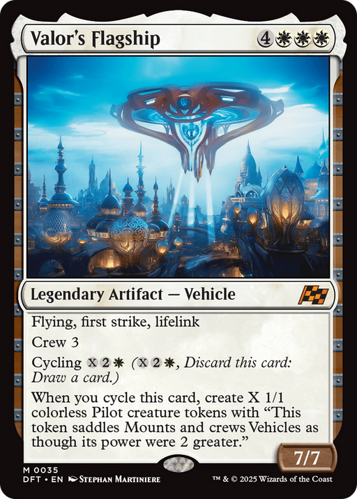 Valor's Flagship (DFT-035) [Aetherdrift] MTG Single Wizards of the Coast