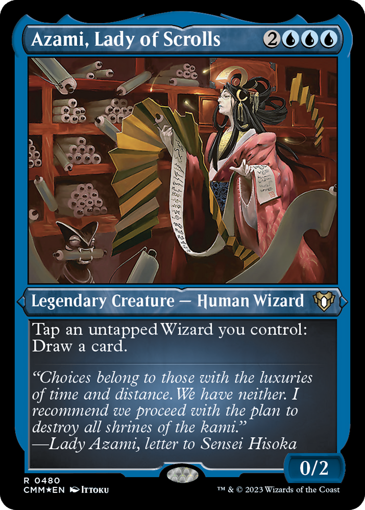 Azami, Lady of Scrolls (CMM-480) [Commander Masters] Etched Foil MTG Single Wizards of the Coast