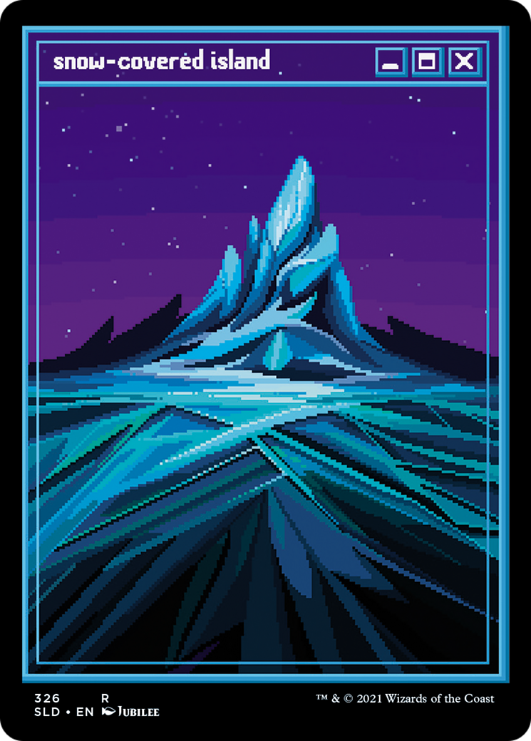 Snow-Covered Island (SLD-326) [Secret Lair] Drop Foil MTG Single Wizards of the Coast