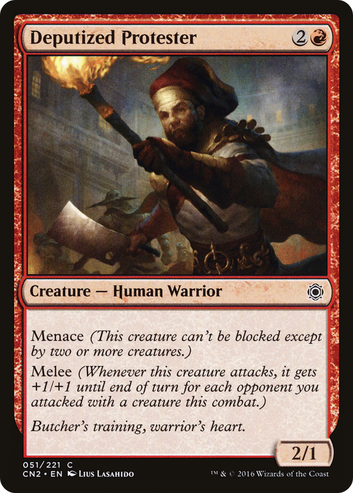 Deputized Protester (CN2-051) [Conspiracy: Take the Crown] MTG Single Wizards of the Coast