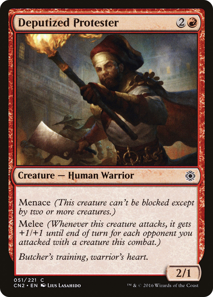 Deputized Protester (CN2-051) [Conspiracy: Take the Crown] Foil MTG Single Wizards of the Coast