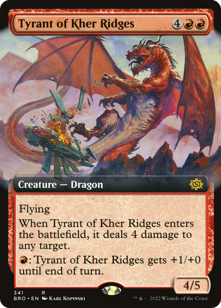 Tyrant of Kher Ridges (BRO-341) [The Brothers' War] (Extended Art) Foil MTG Single Wizards of the Coast