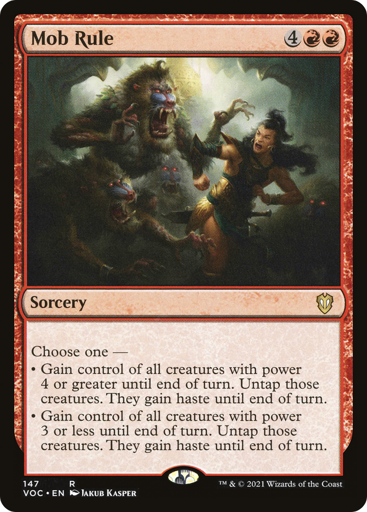 Mob Rule (VOC-147) [Crimson Vow Commander] MTG Single Wizards of the Coast
