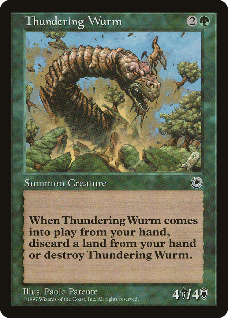 Thundering Wurm (POR-189) [Misc] Portal MTG Single Wizards of the Coast
