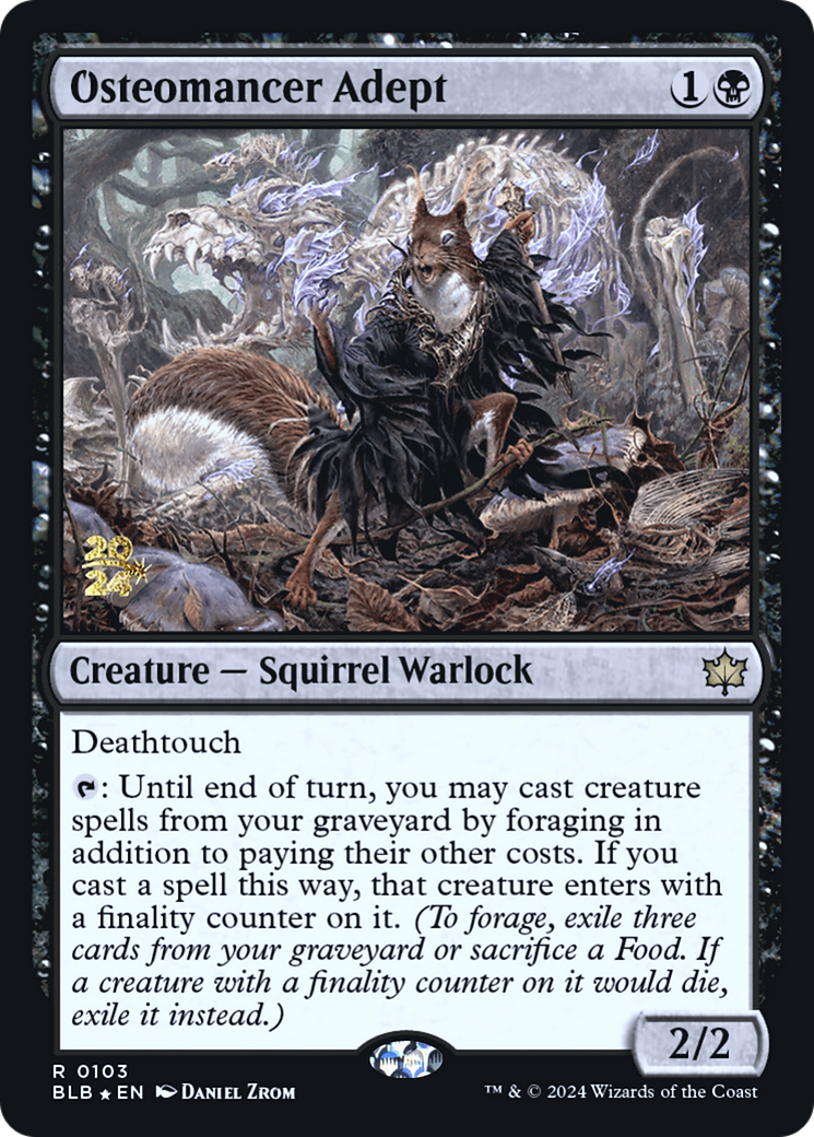 Osteomancer Adept (PRE-103) [Bloomburrow Promos] Foil MTG Single Wizards of the Coast