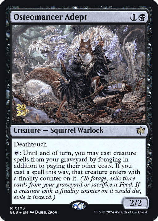 Osteomancer Adept (PRE-103) [Bloomburrow Promos] Foil MTG Single Wizards of the Coast