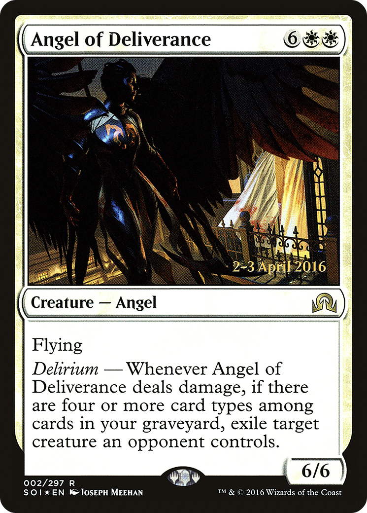 Angel of Deliverance (PRE-02S) [Shadows over Innistrad Promos] Foil MTG Single Wizards of the Coast