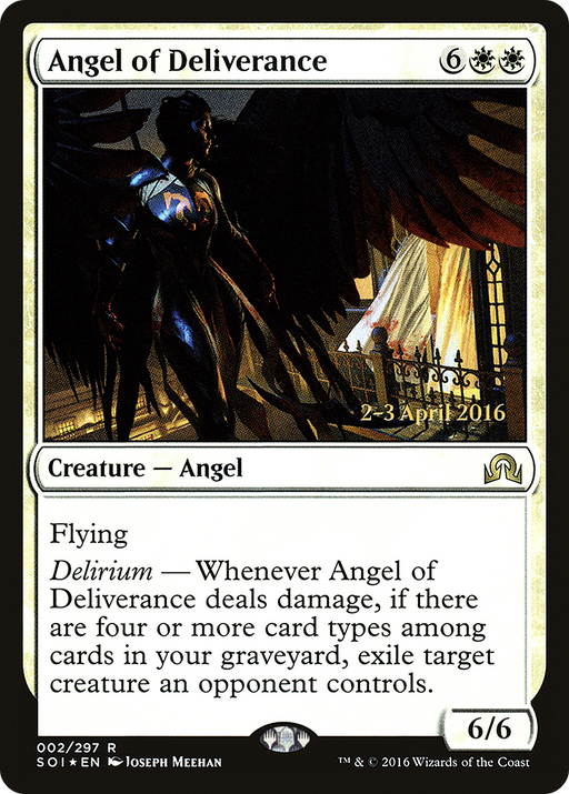 Angel of Deliverance (PRE-02S) [Shadows over Innistrad Promos] Foil MTG Single Wizards of the Coast