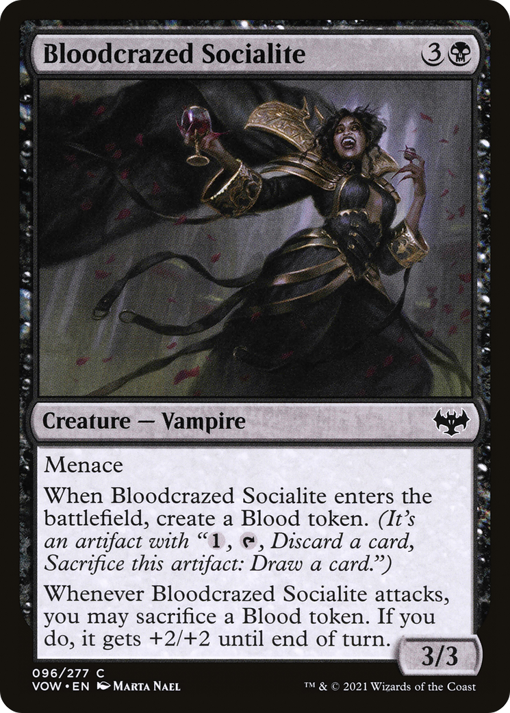 Bloodcrazed Socialite (VOW-096) [Innistrad: Crimson Vow] Foil MTG Single Wizards of the Coast