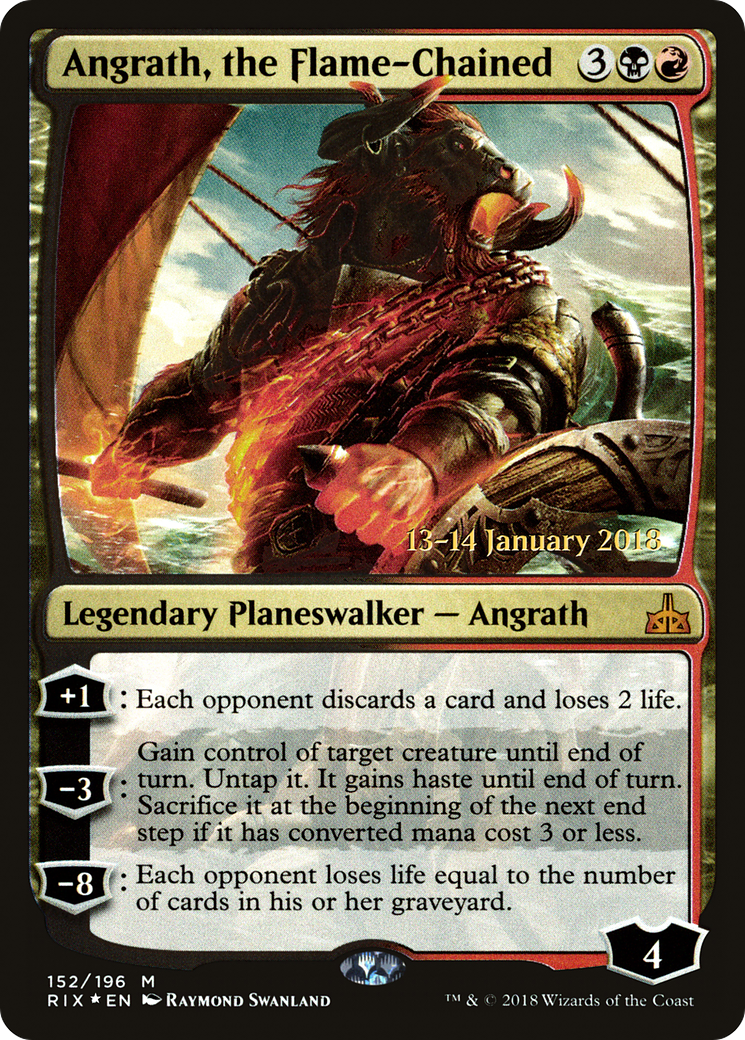 Angrath, the Flame-Chained (PRE-152) [Rivals of Ixalan Promos] Foil MTG Single Wizards of the Coast