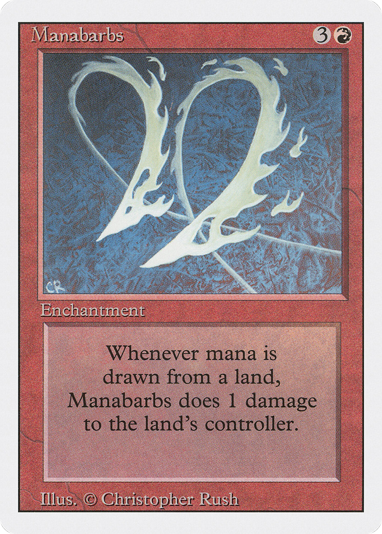 Manabarbs (3ED-165) [Revised Edition] MTG Single Wizards of the Coast