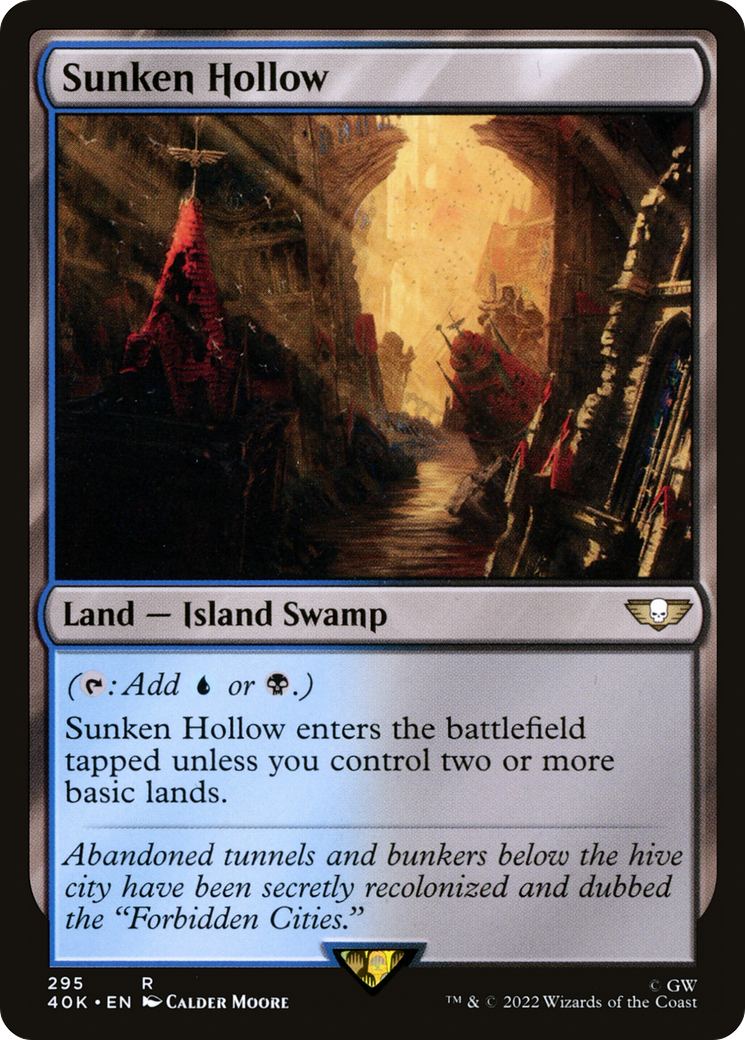 Sunken Hollow (40K-295) [Warhammer 40,000 Commander] MTG Single Wizards of the Coast