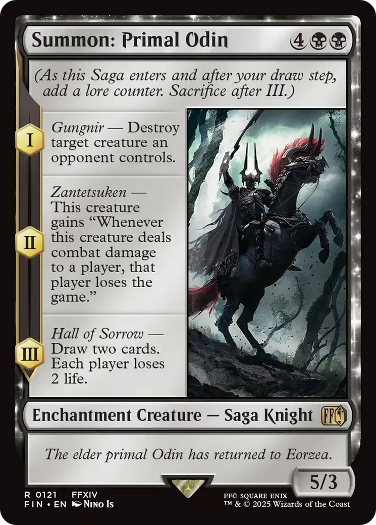 Summon: Primal Odin (FIN-121) [FINAL FANTASY] MTG Single Wizards of the Coast