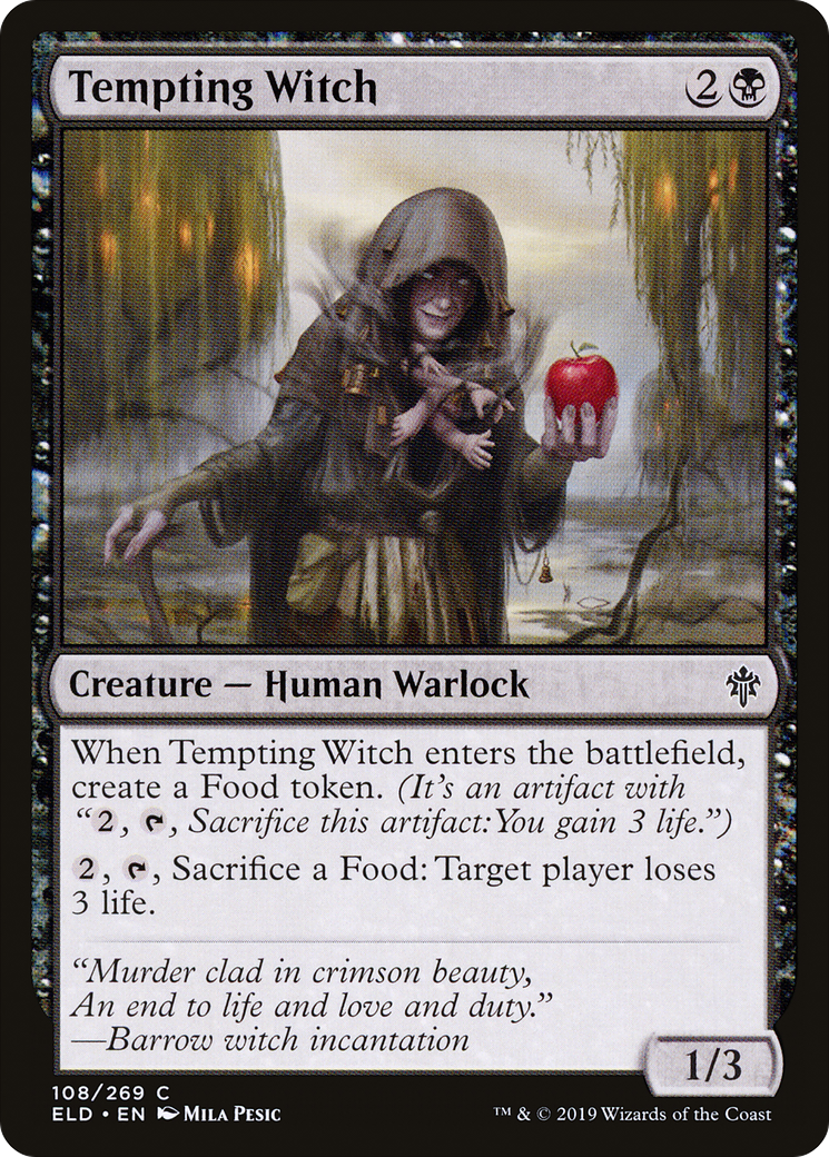 Tempting Witch (ELD-108) [Throne of Eldraine] Foil MTG Single Wizards of the Coast