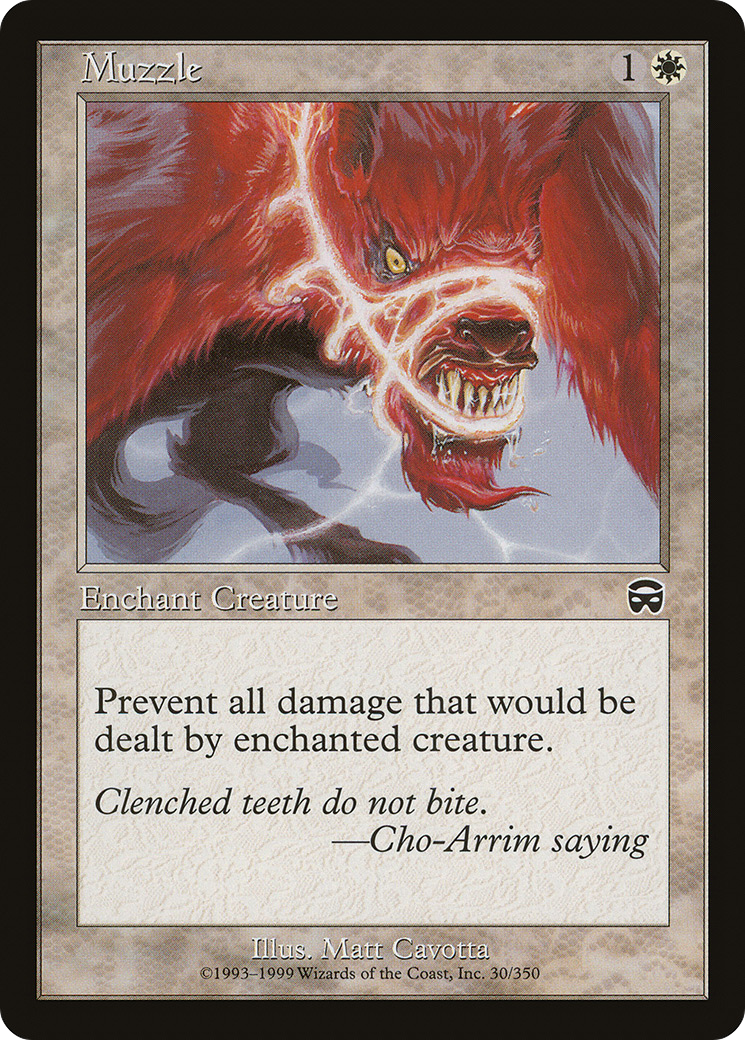 Muzzle (MMQ-030) [Mercadian Masques] Foil MTG Single Wizards of the Coast
