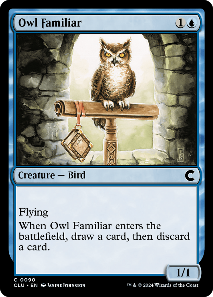 Owl Familiar (CLU-090) [Ravnica: Clue Edition] MTG Single Wizards of the Coast