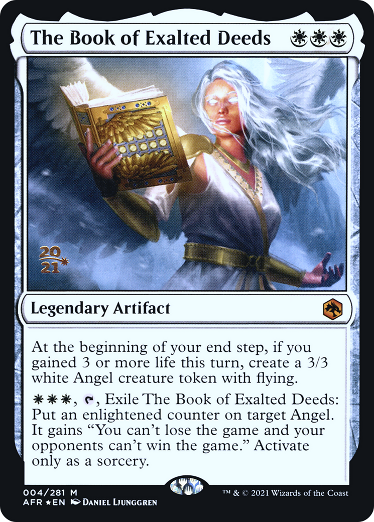 The Book of Exalted Deeds (PRE-004) [Adventures in the Forgotten Realms Promos] Foil MTG Single Wizards of the Coast