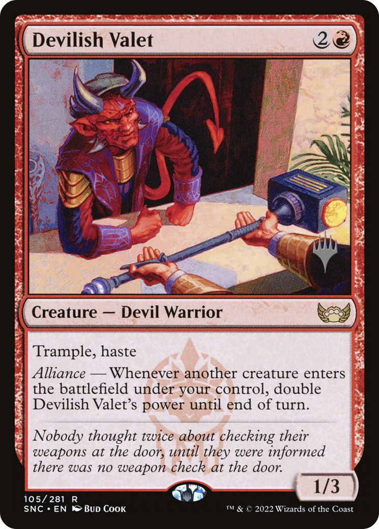 Devilish Valet (PPSNC-105) [Streets of New Capenna Promos] Foil MTG Single Wizards of the Coast