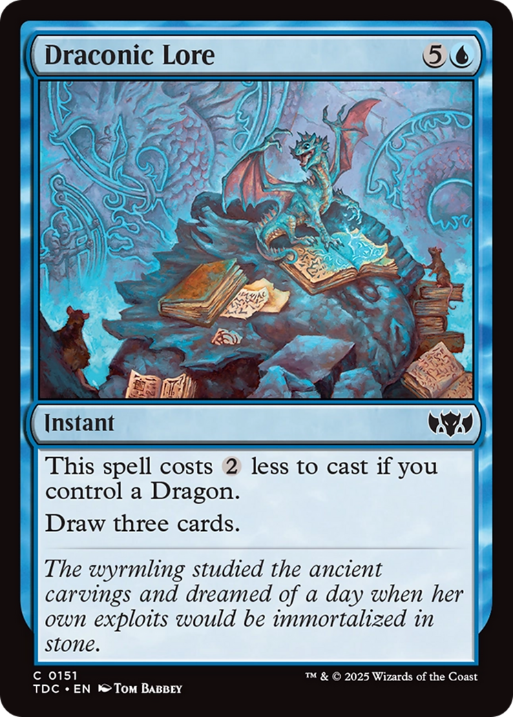 Draconic Lore (TDC-151) [Commander: Tarkir: Dragonstorm] MTG Single Wizards of the Coast