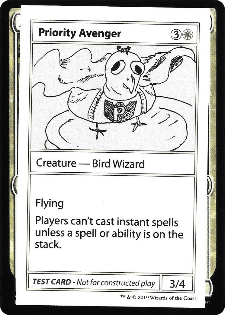 Priority Avenger (CMB1-009) [Mystery Booster] Playtest Cards 2021 MTG Single Wizards of the Coast