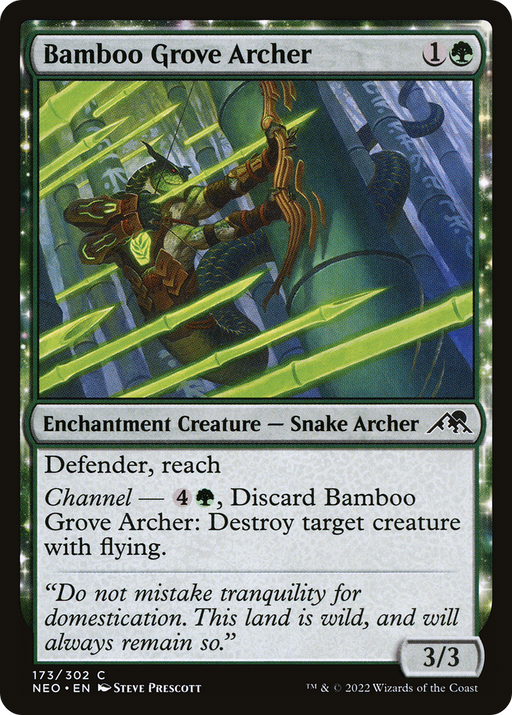 Bamboo Grove Archer (NEO-173) [Kamigawa: Neon Dynasty] MTG Single Wizards of the Coast
