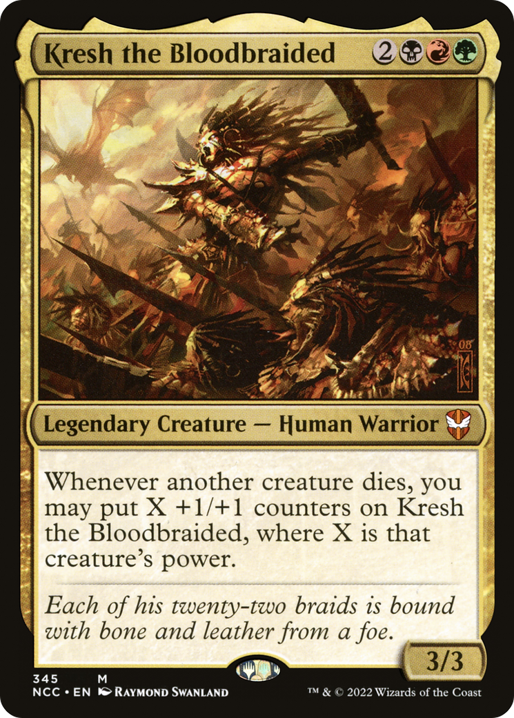 Kresh the Bloodbraided (NCC-345) [New Capenna Commander] MTG Single Wizards of the Coast