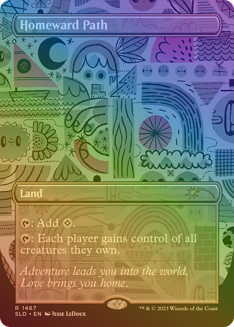 Homeward Path (1467) (Rainbow Foil) (SLD-1467) [Secret Lair] Drop (Borderless) Foil MTG Single Wizards of the Coast