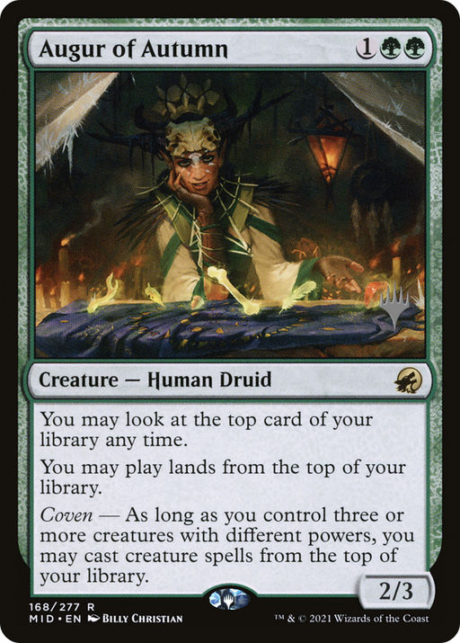 Augur of Autumn (PPMID-168) [Innistrad: Midnight Hunt Promos] MTG Single Wizards of the Coast