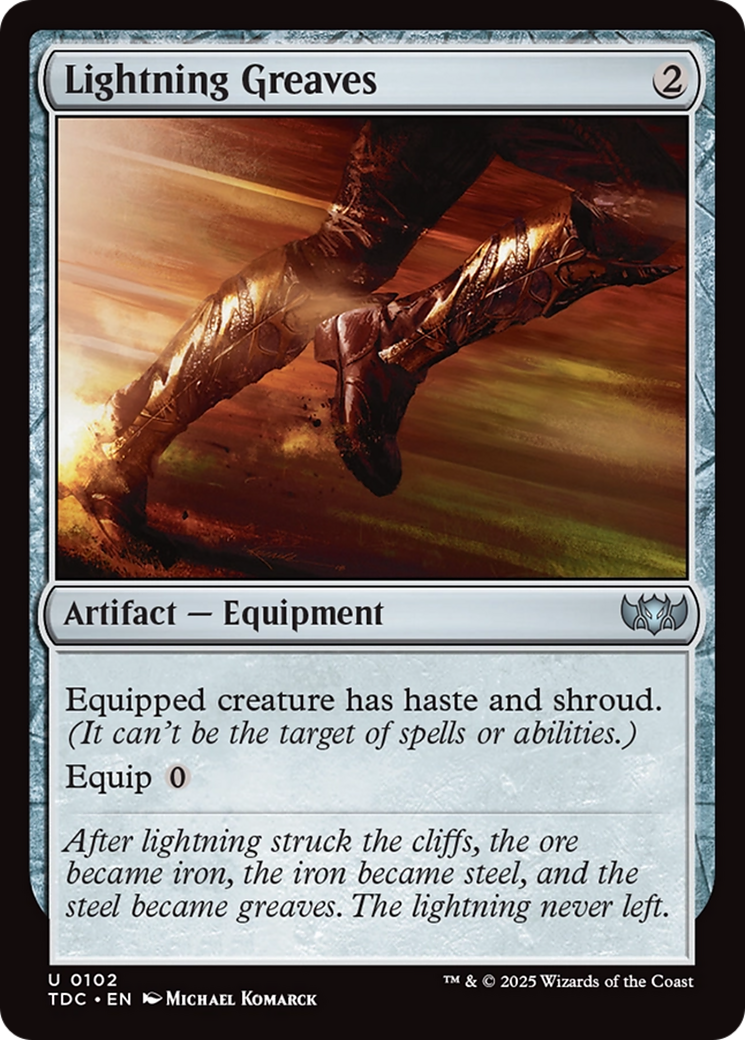 Lightning Greaves (TDC-102) [Commander: Tarkir: Dragonstorm] MTG Single Wizards of the Coast